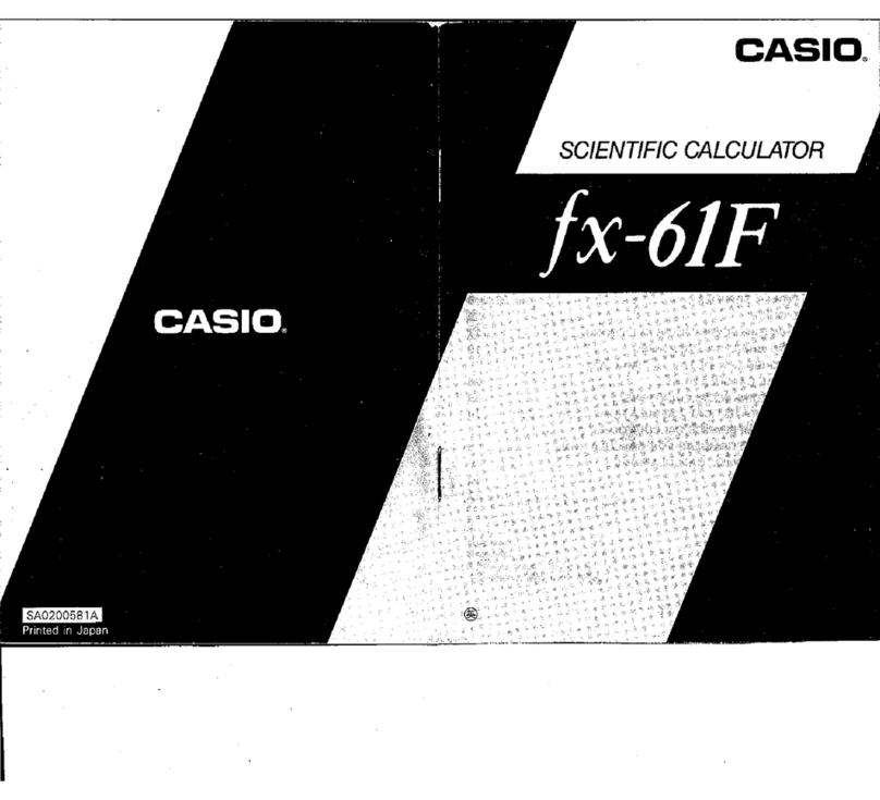 Casio FX-61F SCIENTIFIC CALCULATOR User manual