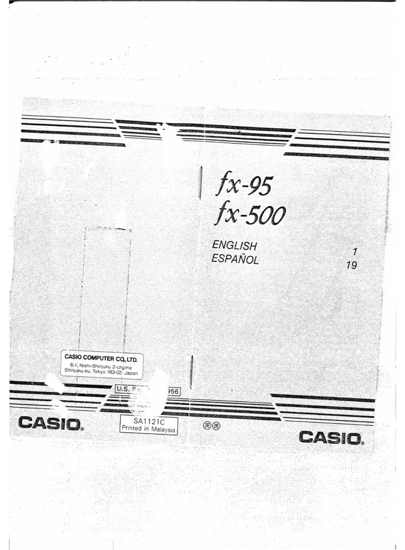 Casio FX-500 User manual