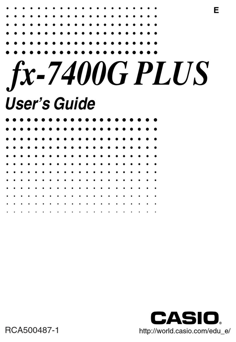 Casio fx-7400G PLUS User manual Casio fx-7400G PLUS User manual
