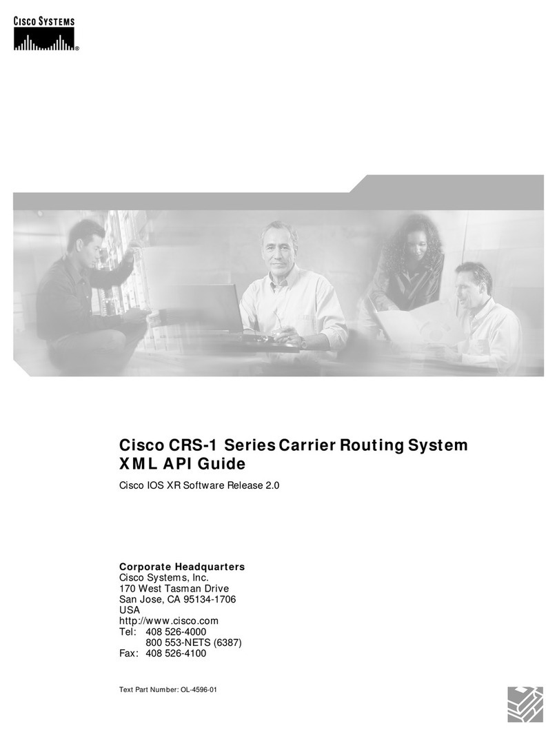 Cisco CRS-1 - Carrier Routing System Router User manual Cisco CRS-1 - Carrier Routing System Router User manual