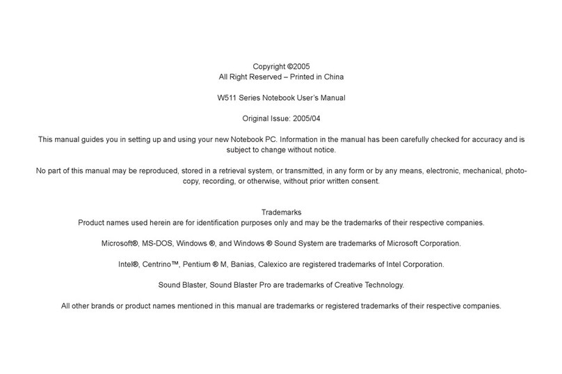 Gigabyte W511 Series User manual