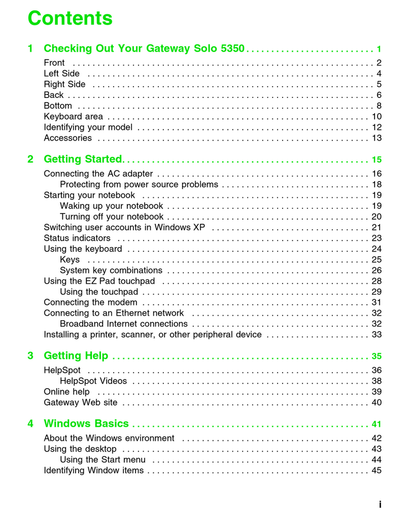 Gateway Solo 5350 User manual