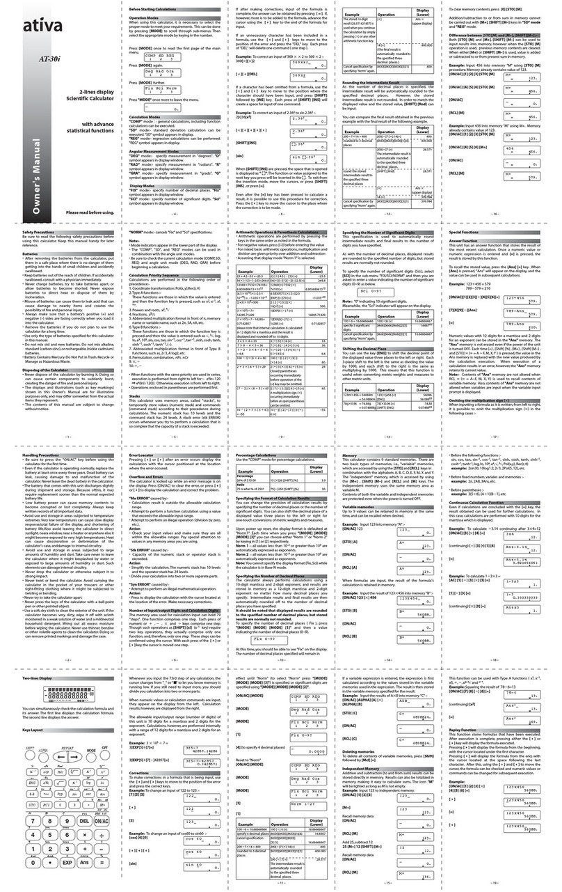 Ativa DS-700 User manual