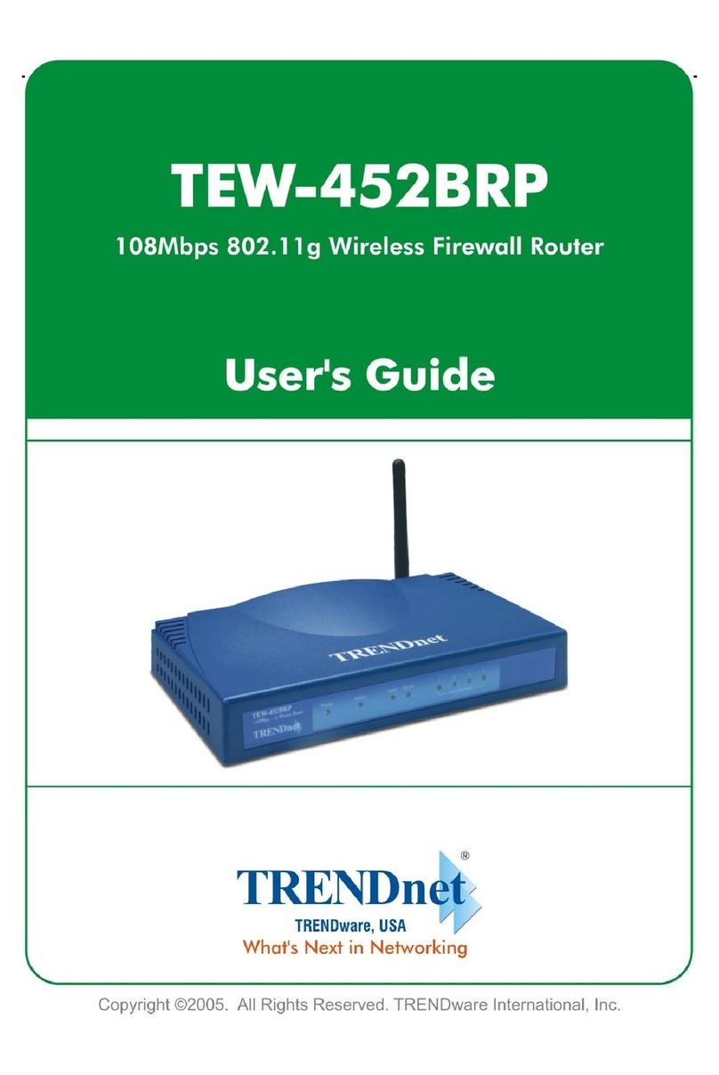 TRENDnet TEW-452BRP - 108Mbps Wireless Super G Broadband... User manual
