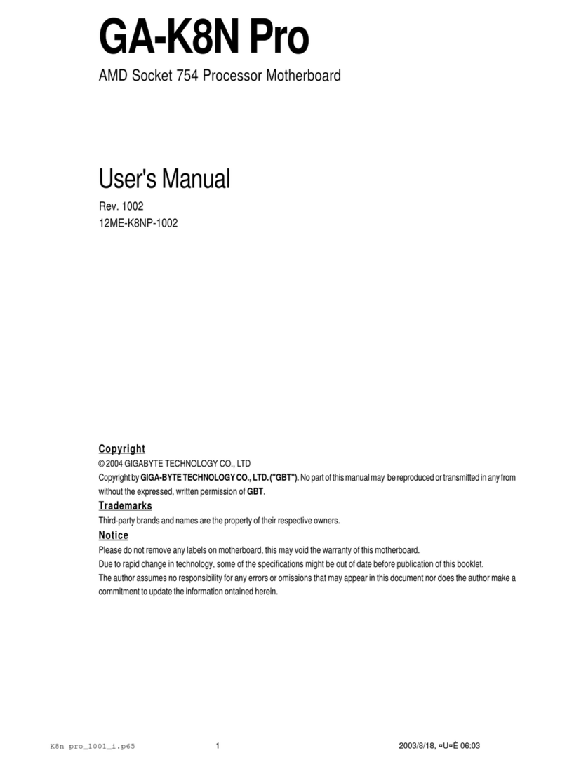 Gigabyte GA-K8N Pro user manual