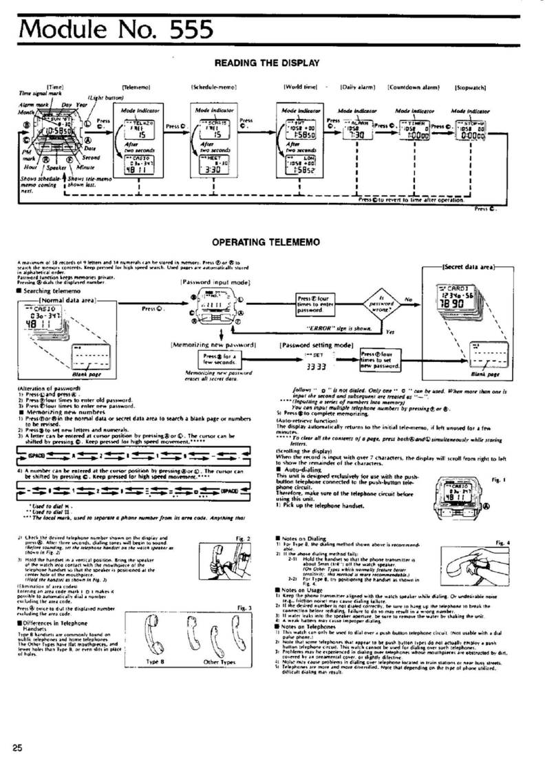 Casio QW-555 User manual Casio QW-555 User manual
