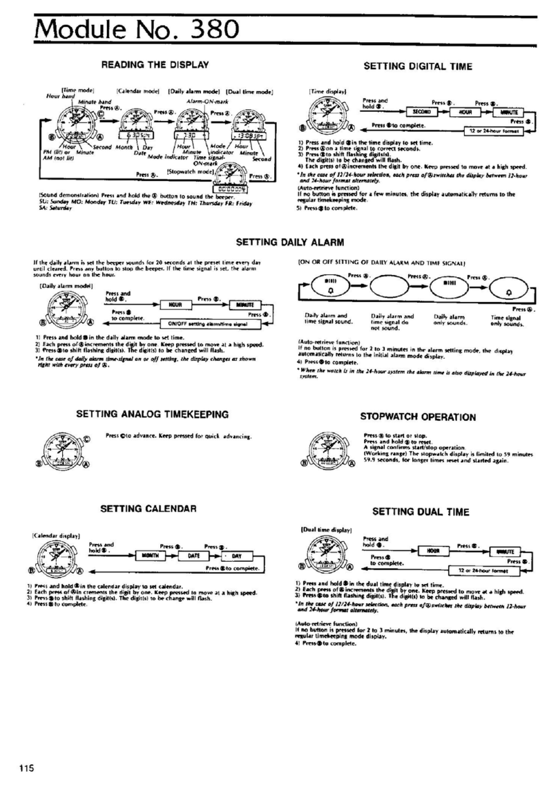 Casio QW-380 User manual