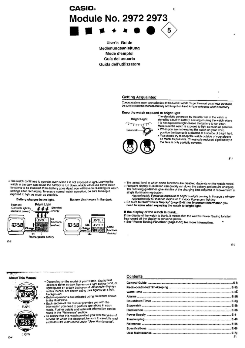 Casio QW-2972 User manual Casio QW-2972 User manual