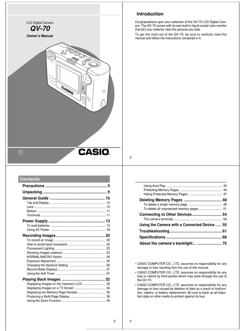 Casio QV-70 User manual