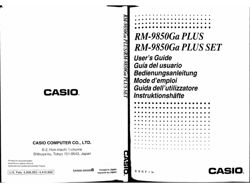 Casio RM-9850GA PLUS User manual Casio RM-9850GA PLUS User manual