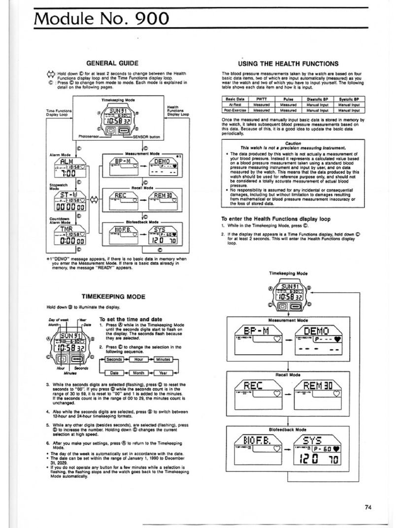 Casio QW-900 Configuration guide