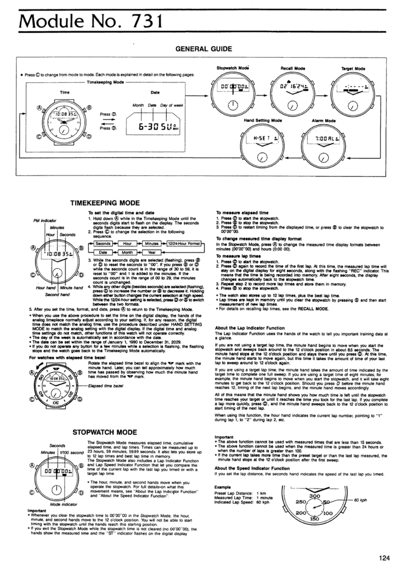 Casio QW-731 User manual