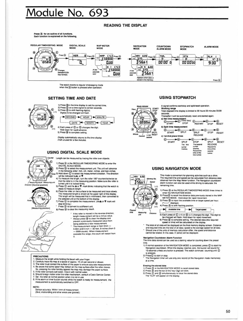 Casio QW-693 User manual