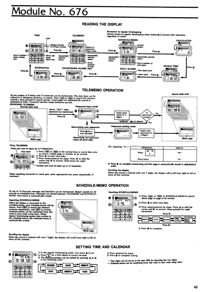 Casio QW-676 User manual