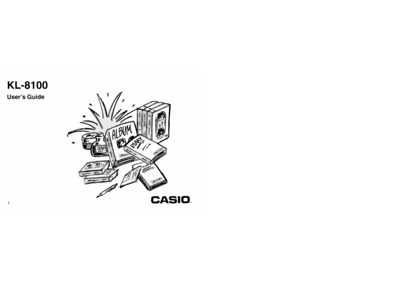 Casio KL-8100 User manual