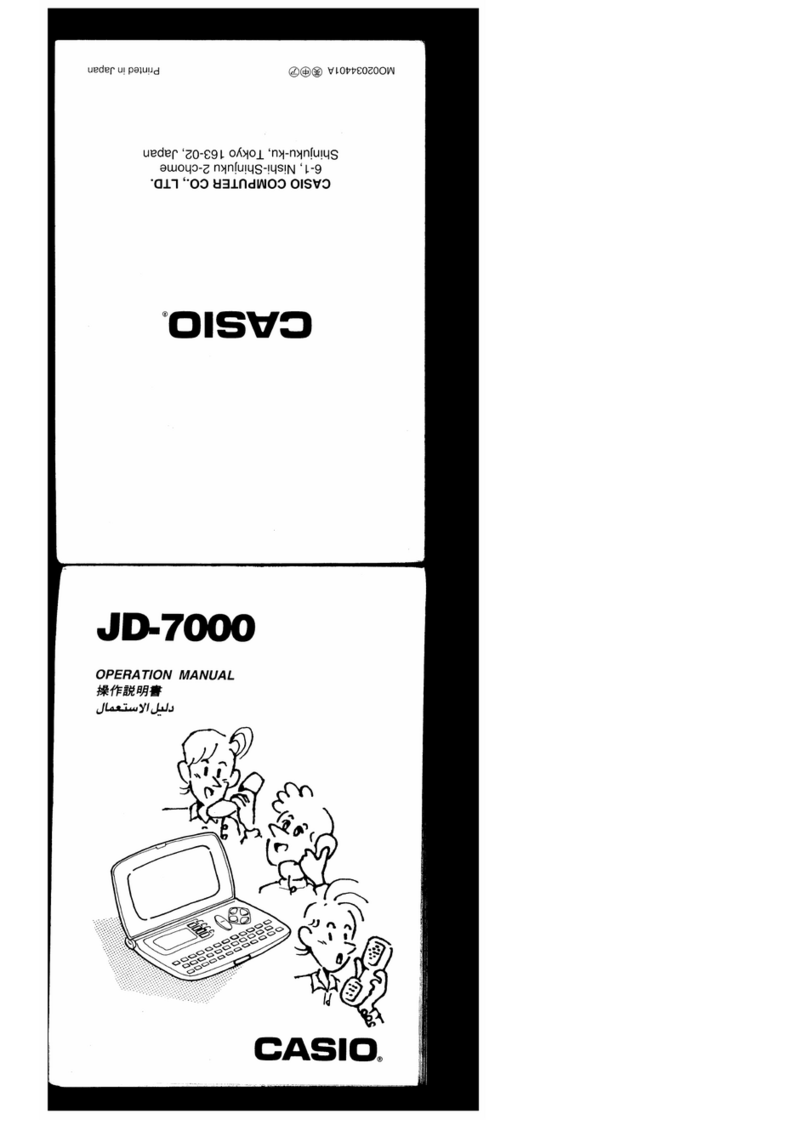 Casio JD-7000 User manual