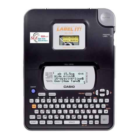Casio KL-820 - Label Printer User manual