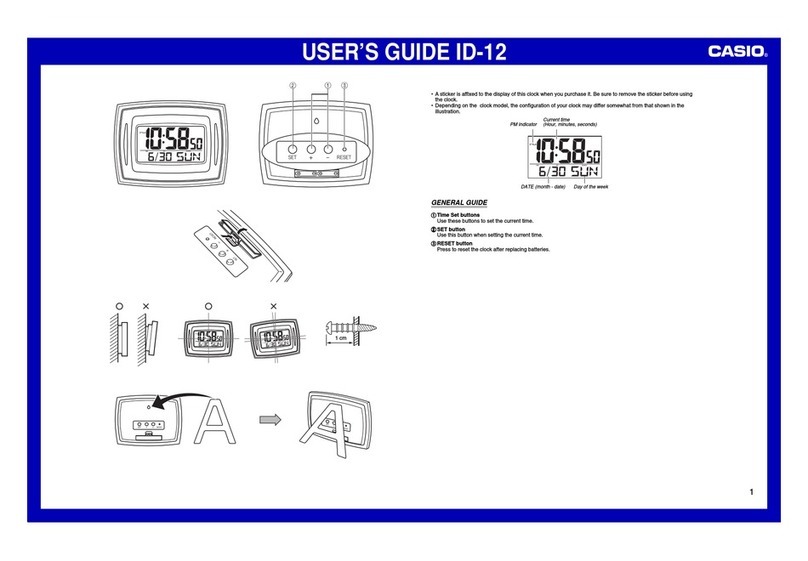 Casio ID-12 User manual