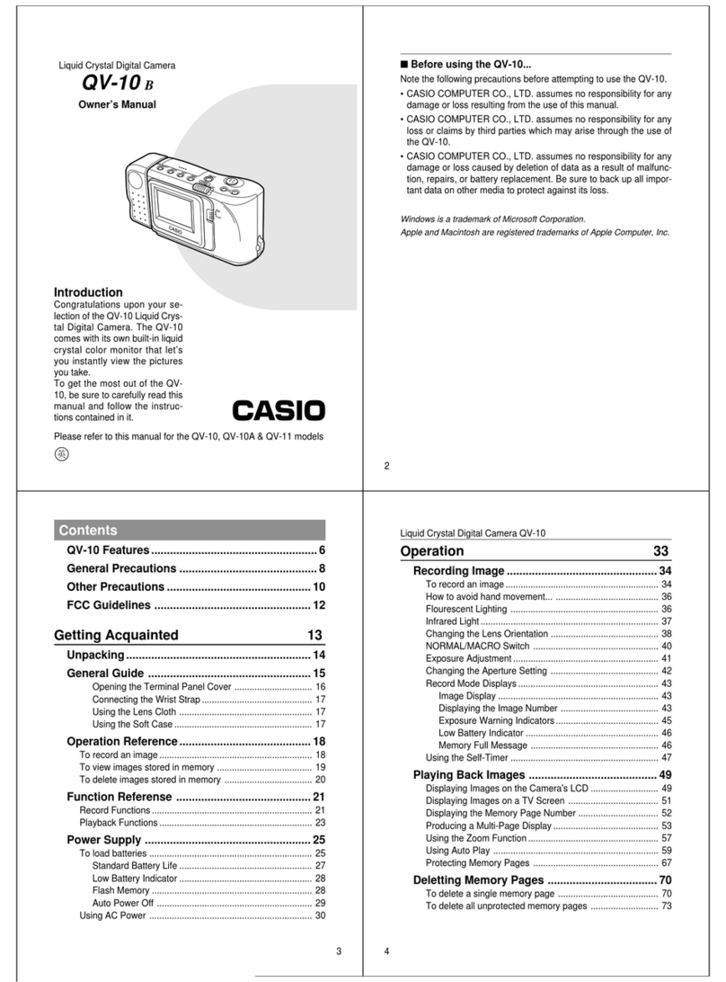 Casio QV-10 User manual Casio QV-10 User manual