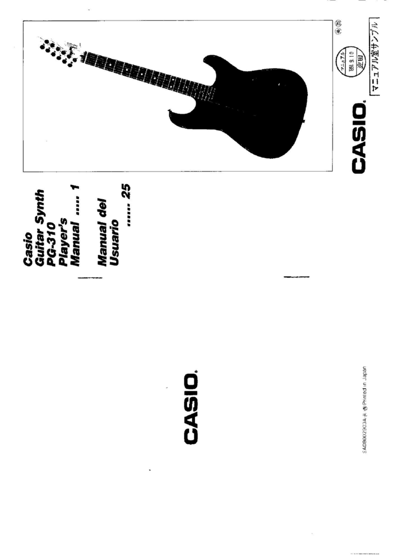 Casio PG-310 Operator's manual