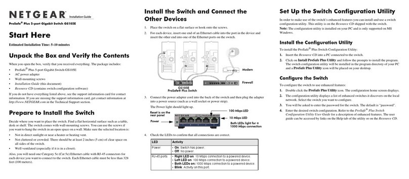 NETGEAR GS105GE installation guide