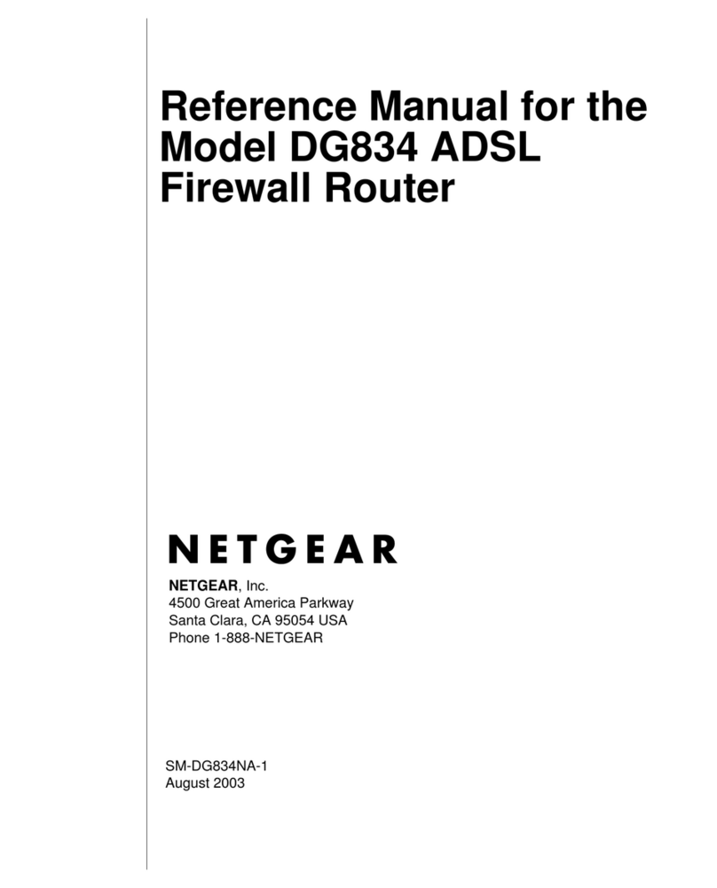NETGEAR DG834 - ADSL Firewall Router User manual NETGEAR DG834 - ADSL Firewall Router User manual