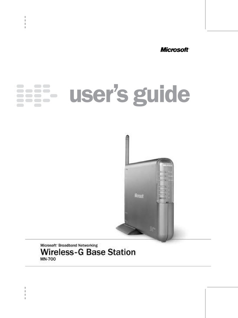 Microsoft MN700 - Wireless 802.11g Base Station Router User manual
