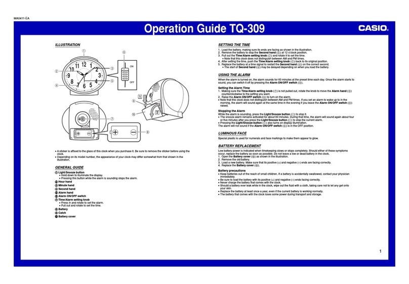 Casio TQ-309 User manual