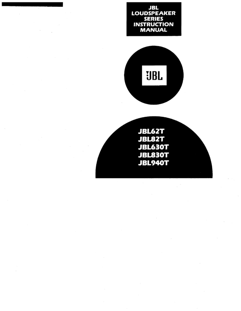 JBL 62T instruction manual