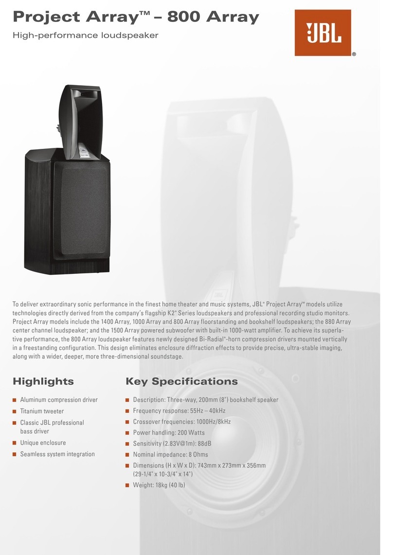 JBL 800 ARRAY User manual