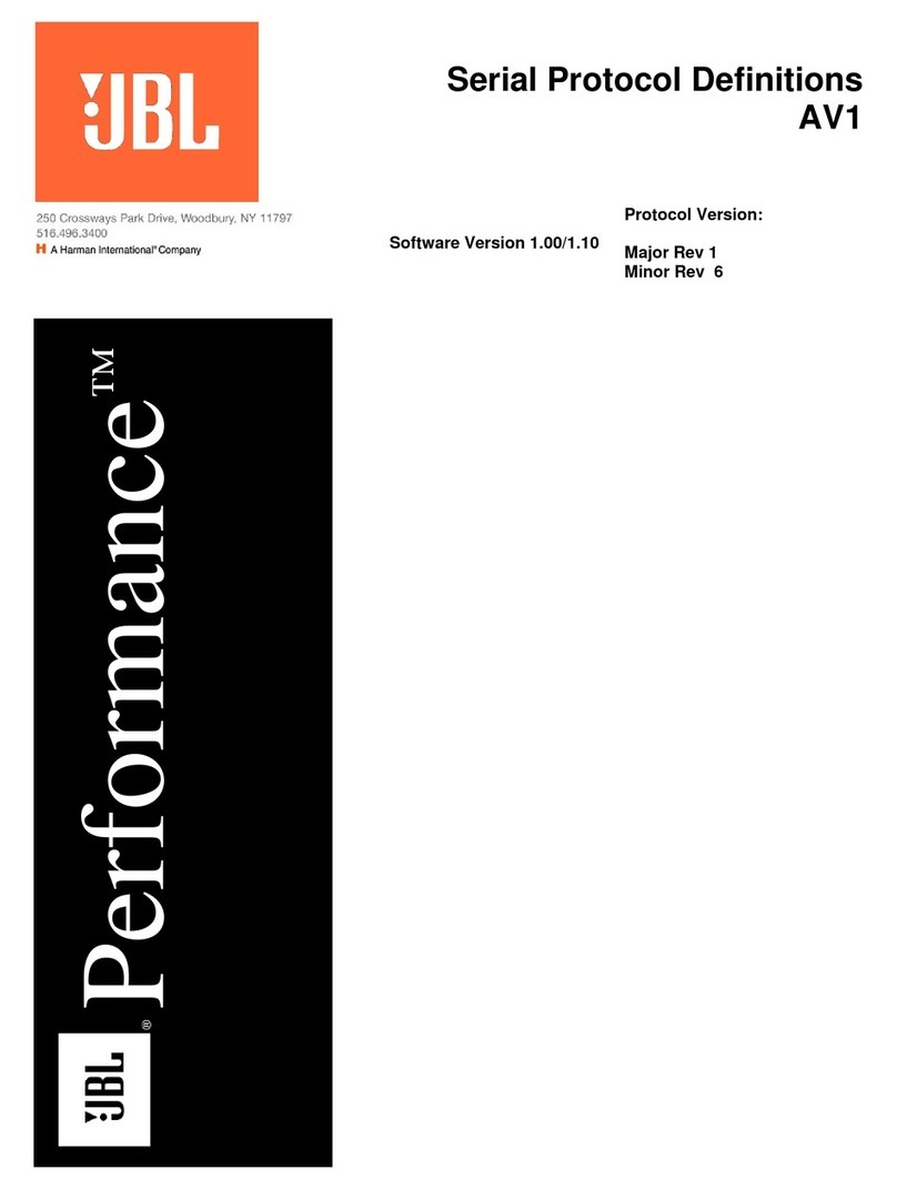 JBL Performance AV1 manual