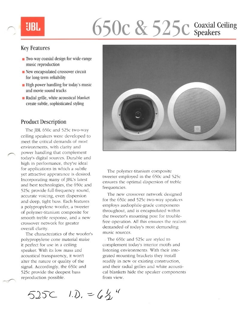 JBL 525C Specifications