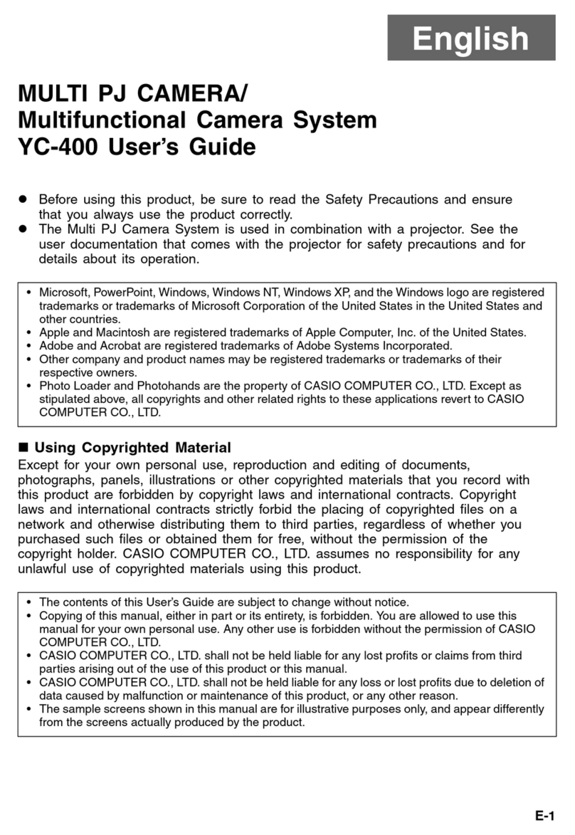 Casio YC-400 - 2 User manual