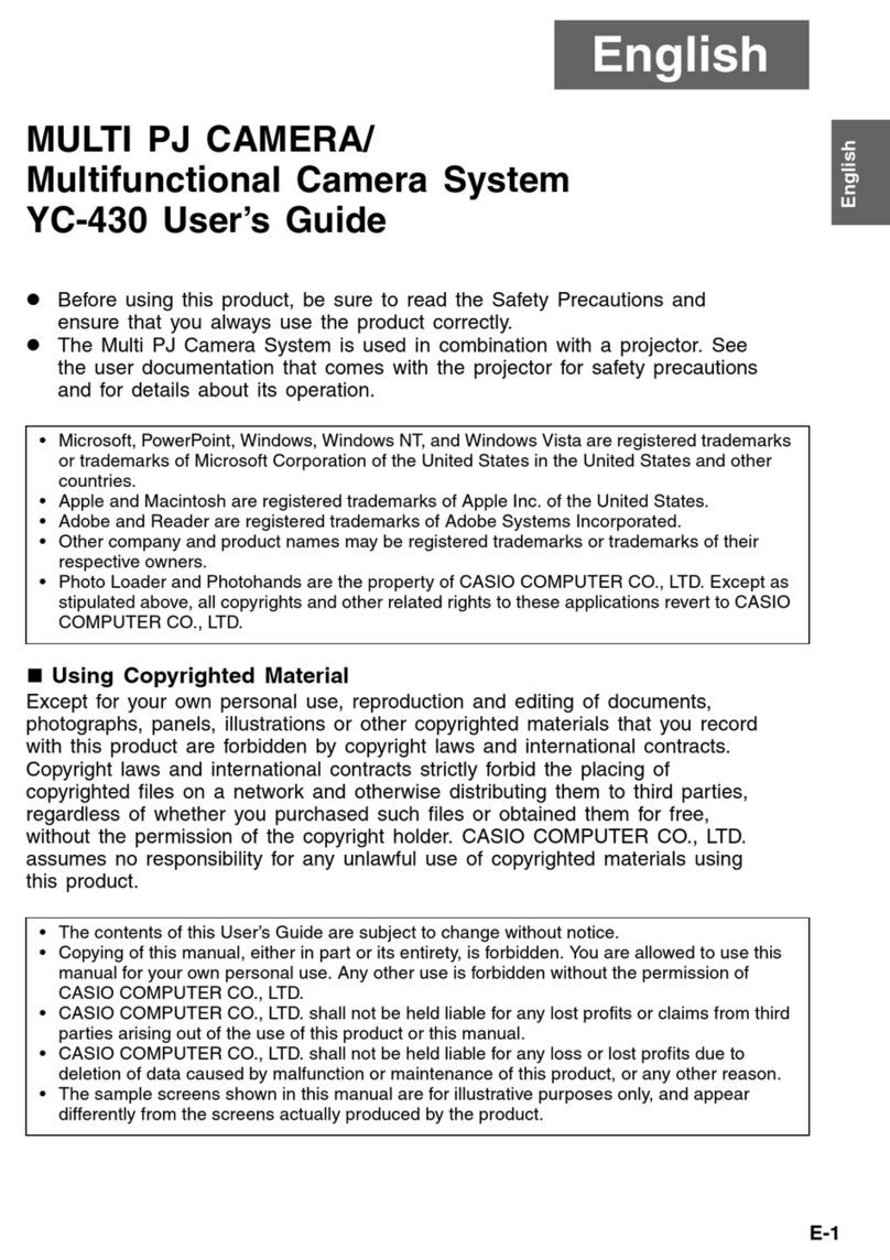 Casio YC-430 - Document Camera user guide