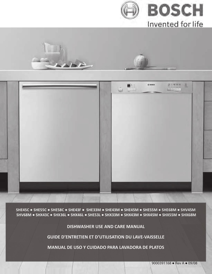 Bosch SHX43M02UC - Integra 300 24" Dishwasher user guide