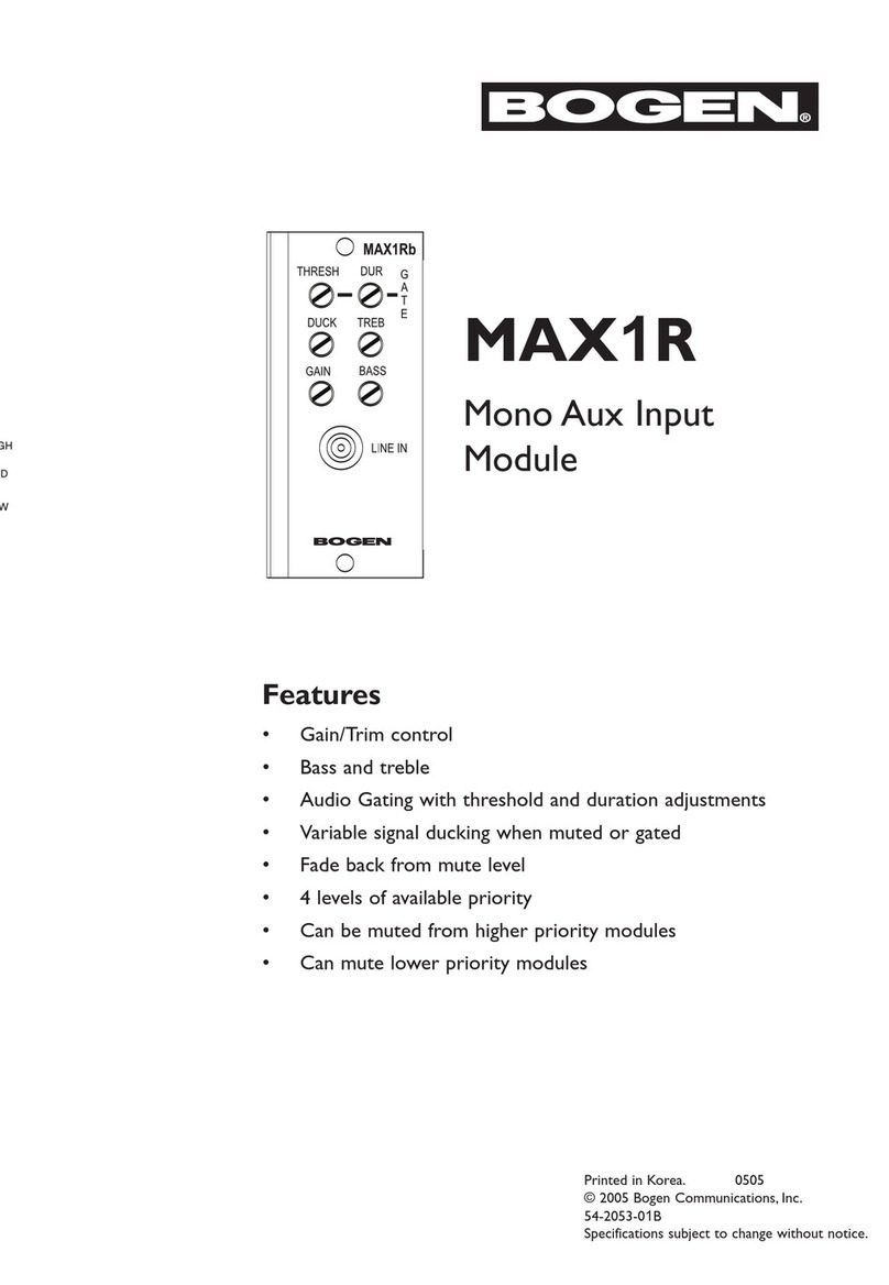Bogen MAX1R User manual