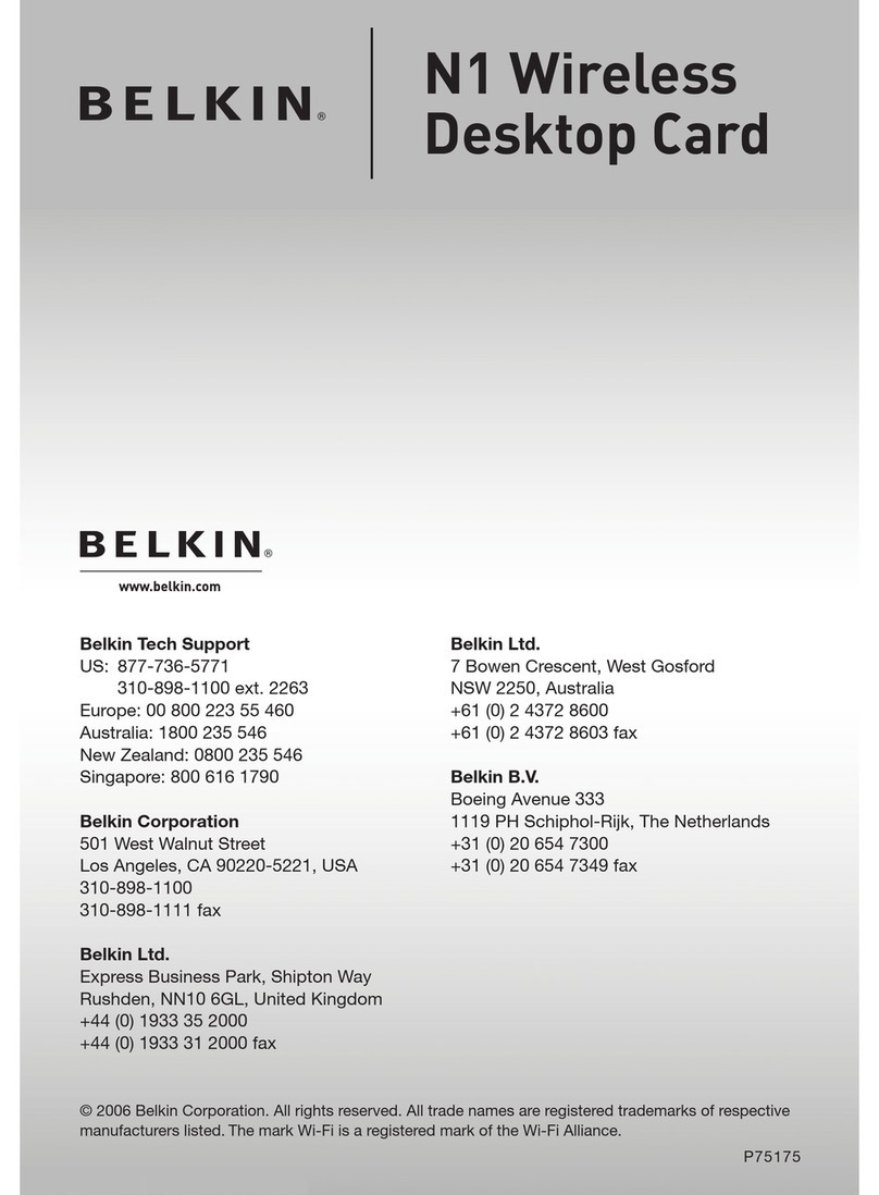 Belkin F5D8001 User manual