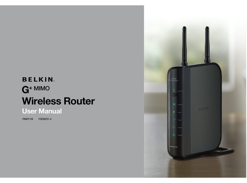 Belkin F5D9231-4 - G+ MIMO Wireless Router User manual