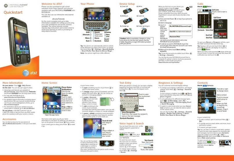 Motorola FLIPSIDE WITH MOTOBLUR User manual