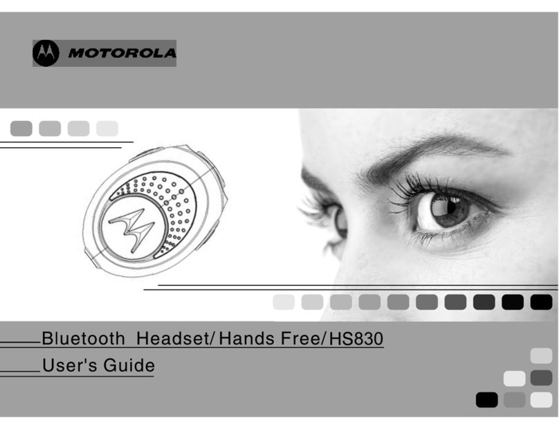 Motorola HS830 HANSFREE User manual