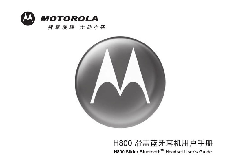 Motorola H800 - Headset - Over-the-ear User manual