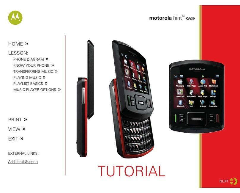 Motorola Hint QA30 Operation instructions