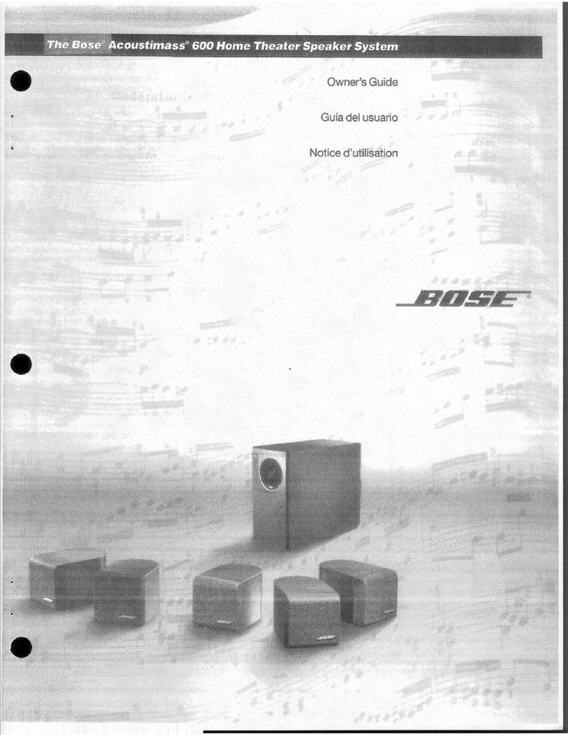 Bose Acoustimass 600 User manual