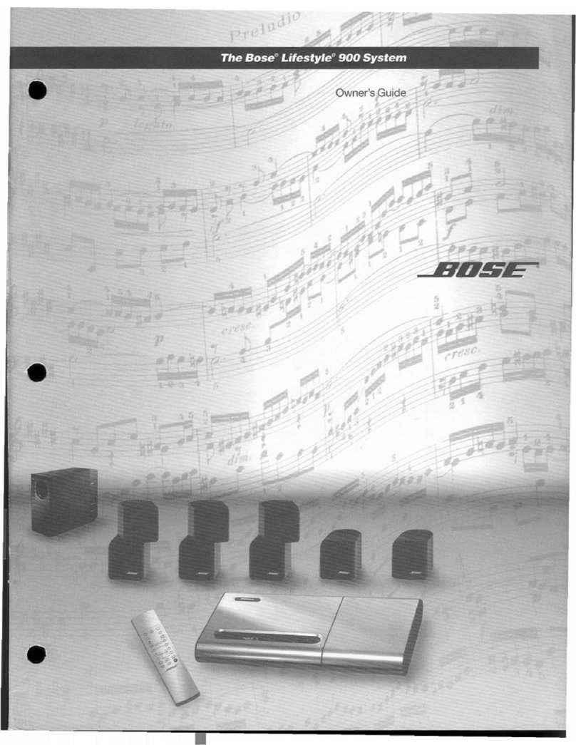 Bose Lifestyle 900 User manual