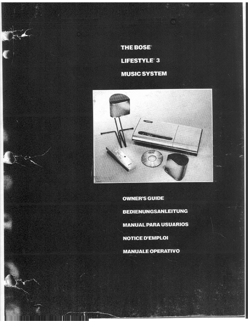 Bose Lifestyle 3 User manual