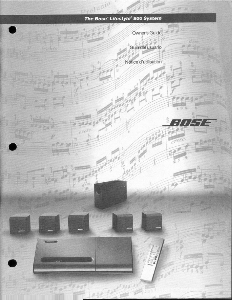 Bose Lifestyle 800 owner's guide