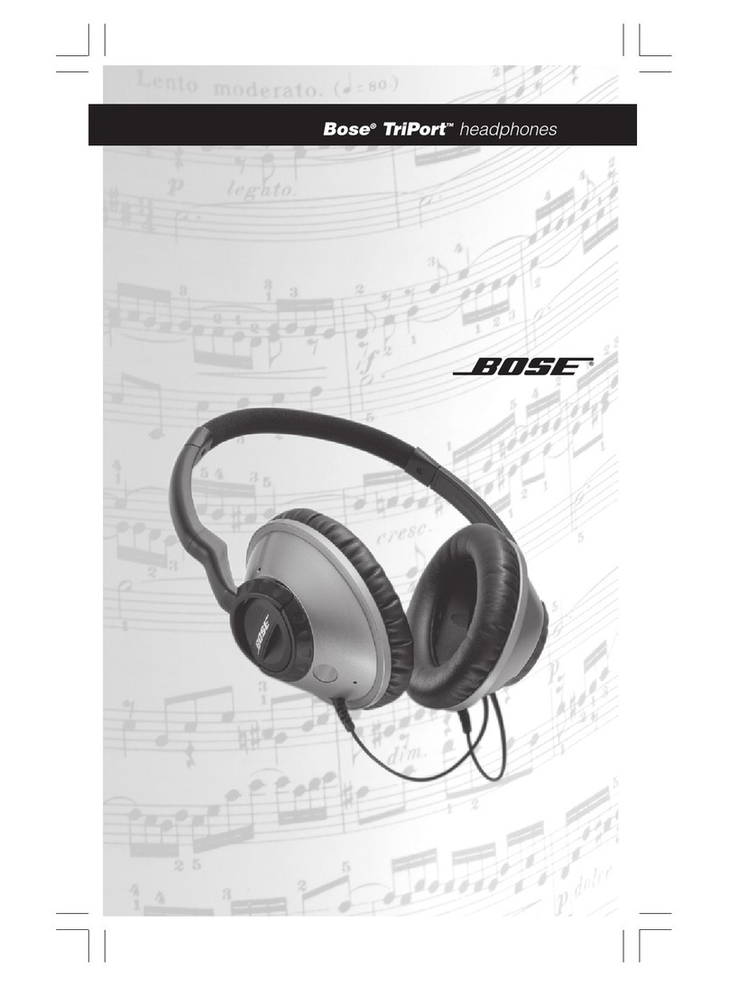 Bose TriPort On-Ear Headphones User manual Bose TriPort On-Ear Headphones User manual