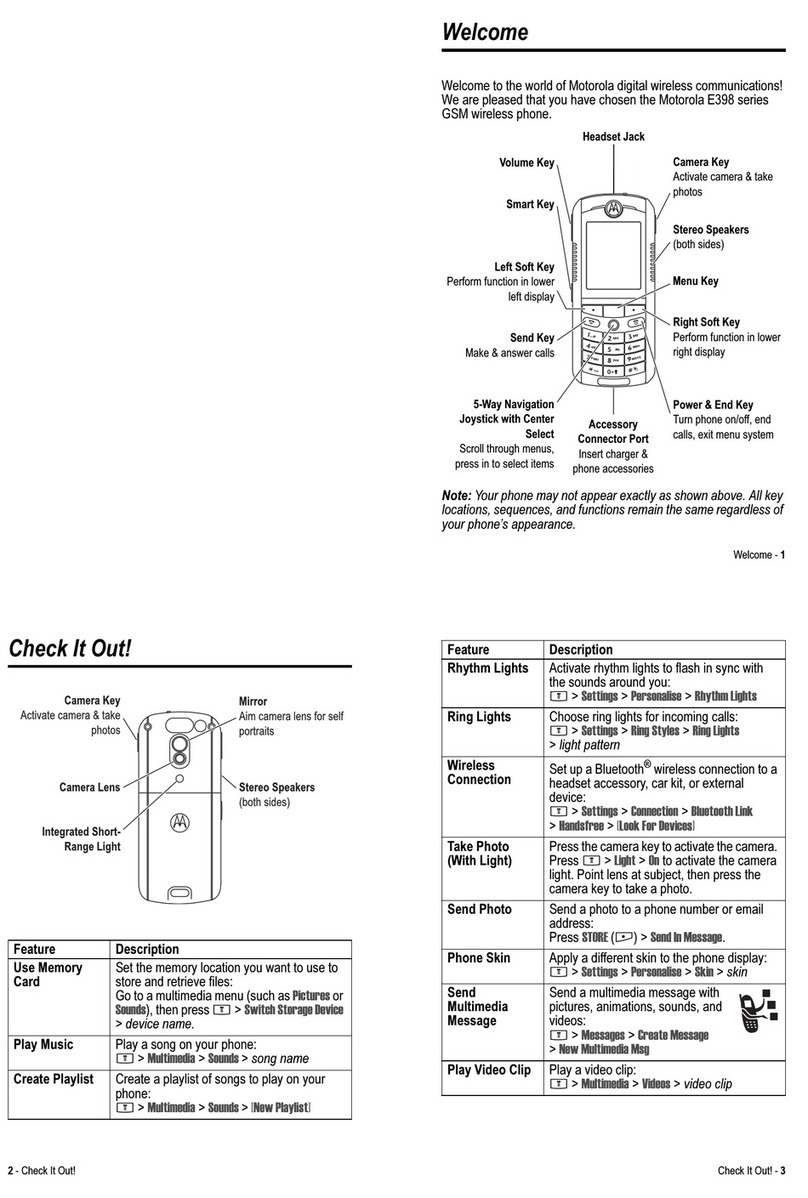 Motorola E398 series User manual