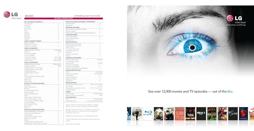 LG BD300 -  Blu-Ray Disc Player Brochure & specs