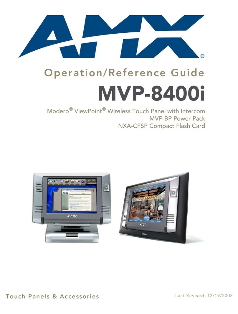 AMX Modero ViewPoint MVP-8400i Parts list manual